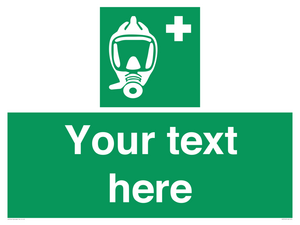 Custom sign safe condition Emergency escape breathing device